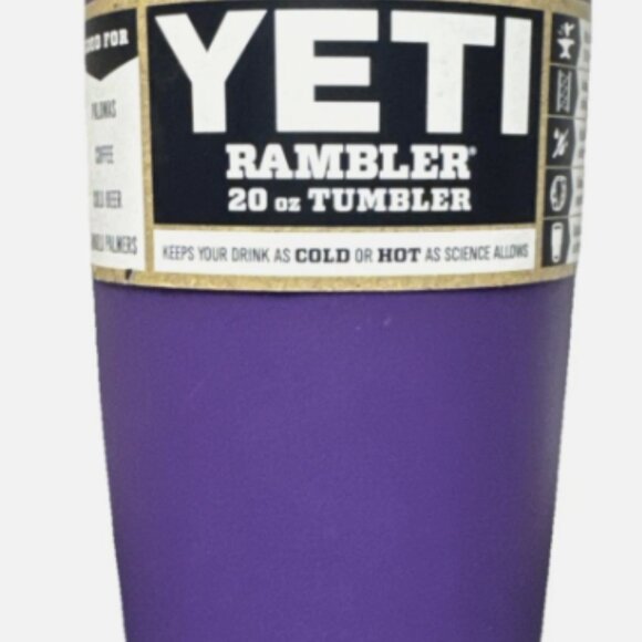 Yeti Rambler 20oz Tumbler Cup OG Peak Purple Hard To Find Dent In Side